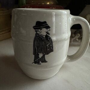 Vintage Hall #536 Pinstripe Man Barrel Mug
